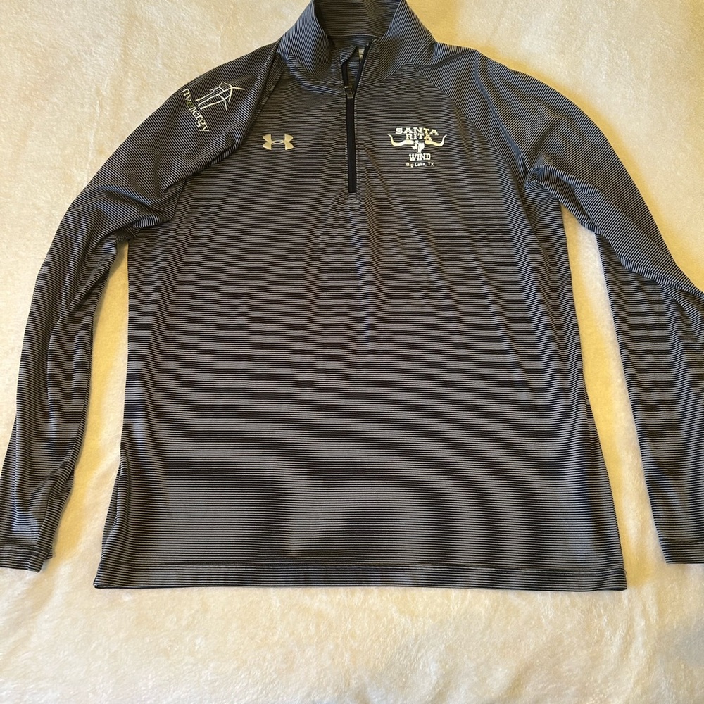 Under Armour Blue (White Stripes) Quarter-Zip Pullover